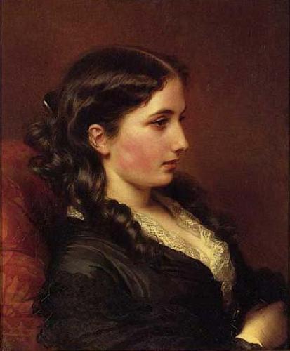 Franz Xaver Winterhalter Study of a Girl in Profile